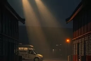 夏日午后院中的竹椅与西瓜切片