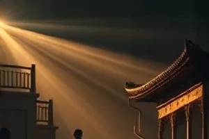山路上被风吹起的信纸与邮包